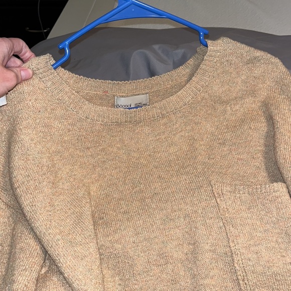 mustard yellow sweater with hints of speckled colors to contrast. - Picture 7 of 7